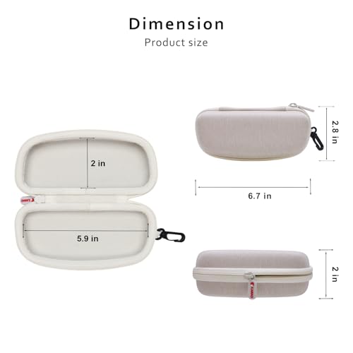 XANAD Hard Case for Safety Glasses,Sunglass Eyeglass Shooting Glasses,Cream - color: Cream