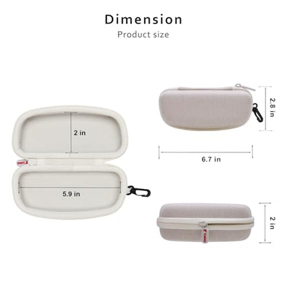 XANAD Hard Case for Safety Glasses,Sunglass Eyeglass Shooting Glasses,Cream - color: Cream