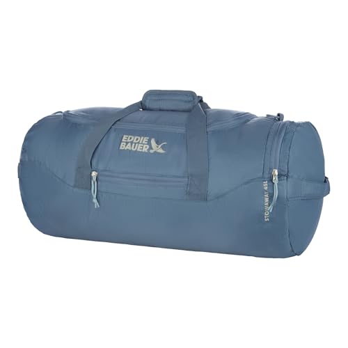 Eddie Bauer Stowaway Packable Duffel Bag | Travel | Foldable | Lightweight | Durable | Ripstop Polyester, 45L, Tile Blue - color: Tile Blue