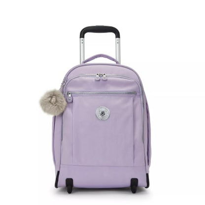 Kipling Women's Gaze Large Rolling Backpack, Durable, Wheeled Backpack with Adjustable Shoulder Straps, Nylon Book Bag - color: Bridal Lavender