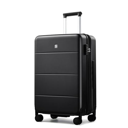 Hanke 24 Inch Luggage with Spinner Wheels, Expandable Medium Suitcase - color: Jet Black, size: 24 Inch EXT
