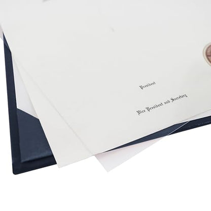 GraduationMall 8.5"x11" Smooth Padded Diploma Cover Certificate Holder Darkblue,48-Packs - color: Navy, size: 48 Packs