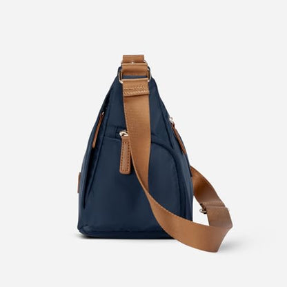 Nordace Siena Hobo Crossbody Bag - Secure RFID Blocking Pocket and Hidden Compartments for Travel Shoulder Bag - color: Blue
