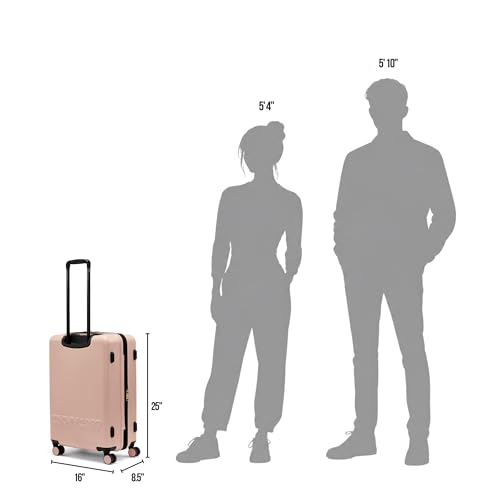 DKNY On the Go 25" Hardshell Lightweight Expandable Checked Luggage with Spinner Wheels,Burgundy - color: Burgundy, size: 25" Checked Luggage