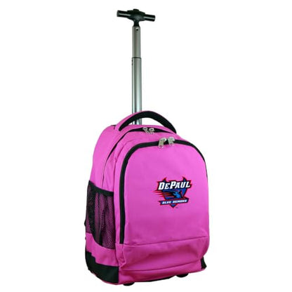 Denco Depaul Blue Demons Expedition Wheeled Laptop Backpack with Telescoping Handle for Travel, Work & Everyday Adventures