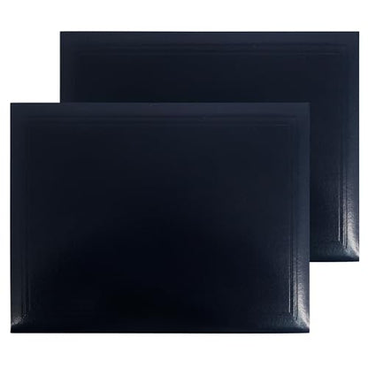 GraduationMall 8.5"x11" Smooth Padded Diploma Cover Certificate Holder Darkblue,2-Packs - color: Navy, size: 2 Packs