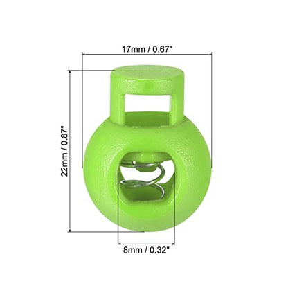 PATIKIL 30Pack Cord Locks Ball Spring Toggle Stopper Mustard Green - color: Mustard Green
