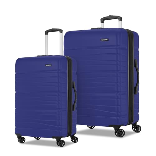 Samsonite Evolve SE Hardside Expandable Luggage with Spinners | Saphir Blue | 2PC SET (Carry-on/Large) - color: Saphir Blue, size: 2 - Piece Set (Carry-on/Large)