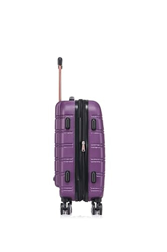 Rockland Melbourne Hardside 2 Piece Expandable Spinner Wheel Luggage Set, Carry-On 20" and Tote 14", Purple - color: Purple, size: 2 Piece (20"/14" Tote)