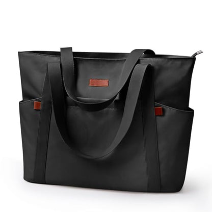 Tote Bag for Women, 18L Large Capacity Hobo Handbags with Zipper - color: Black, size: Medium