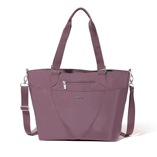 Baggallini Avenue Tote - 12x18 Laptop Tote Bag for Women - Lightweight Work Travel Carry On Bag - color: Misty Purple