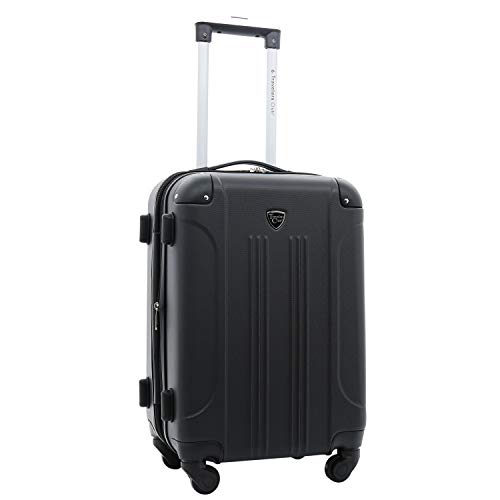 Travelers Club Chicago Hardside Expandable Spinner Luggage, Black, 5 Piece Set - color: Black, size: 5-Piece Set