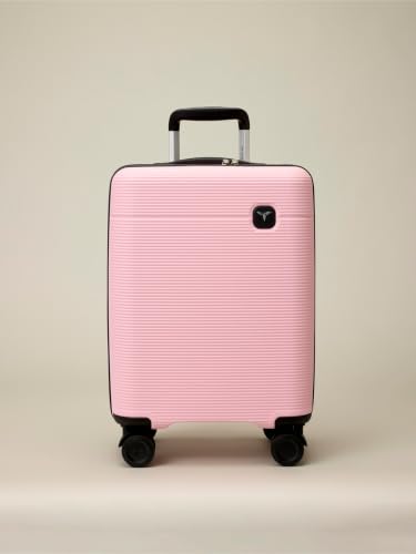 Aria 2 Piece Luggage Set (20" Carry-on / 28" Checked Luggage) Lightweight Hardside Suitcase with 360° Spinner Wheels, TSA Lock, Scratch-Resistant(Petal Pink) - color: Petal Pink
