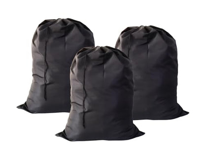 Extra Large Laundry Bag 3 Pack, Black, 30"x40" - color: Black