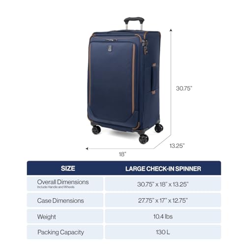 Travelpro Crew Classic Softside Checked Luggage, Blue, 29-Inch - color: Patriot Blue, size: Checked Large