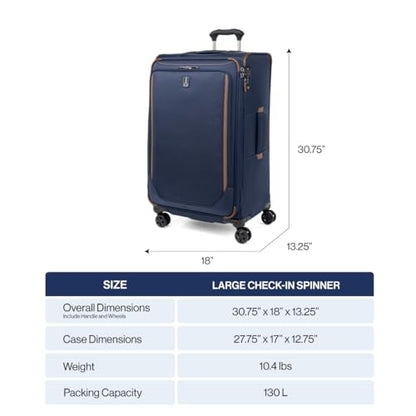 Travelpro Crew Classic Softside Checked Luggage, Blue, 29-Inch - color: Patriot Blue, size: Checked Large