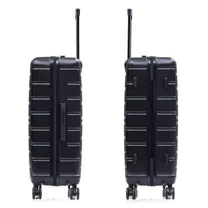 InUSA TREND Luggage with Spinner Wheels | Durable Lightweight Hardside Suitcase, Travel Sets with Handle and Trolley | (20in, 24in, 28in, 32in) 4 Piece Set | Black - color: Black, size: 4-Piece Set (Carry-on, Medium, Large, Extra-Large)