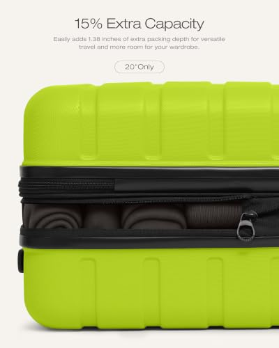 Coolife Luggage Set, 3 Piece Lightweight Durable Hardshell, Lime - color: Lime