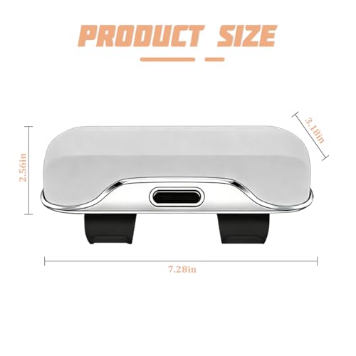 Zipelo 7.09 x 2.56 Inch Car Sun Visor Sunglasses Case, White - color: White