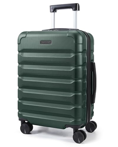 LIGHT FLIGHT Carry On Luggage, 20" Carry-On Suitcase, Deep Green - color: Deep Green