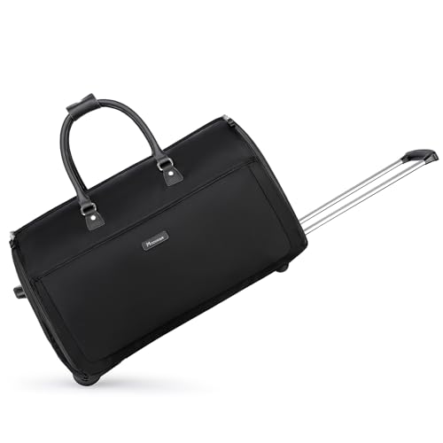 Modoker 3-in-1 Rolling Garment Duffle Bag with Wheels, 22in Black - color: 22in-Black
