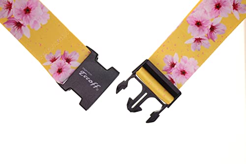Teeoff 2 Pack Elastic Luggage Straps Suitcase Belts Travel Bag Accessories Adjustable 220CM (Yellow) - color: Yellow