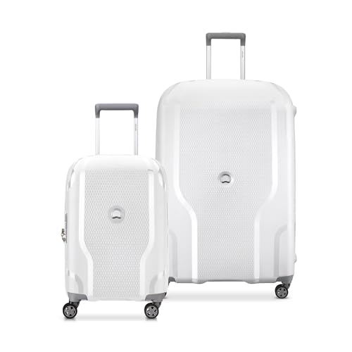 DELSEY PARIS Clavel Hardside Expandable Luggage with Spinner Wheels, White, 2-Piece Set (19/30) - color: White, size: 2-Piece Set (19/30 Inch)