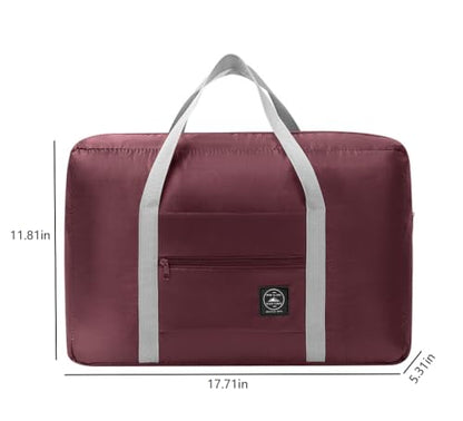 1pcs Foldable Travel Duffel Bag, Lightweight Waterproof Carry,Red - color: Red