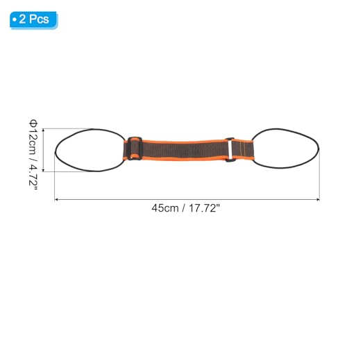 PATIKIL Luggage Straps Bag Bungee, 2 Pcs Suitcase Straps Adjustable Belt for Add a Bag Easy to Travel Elastic Strap Belt Handle Handbag Backpack, Grey Orange - color: Gray-Orange