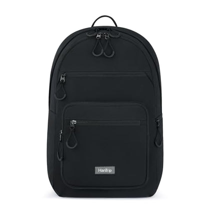 HanTrip 18 Inch Carry on Travel Backpack with Lots of Pockets, Black - color: Black, size: 18 Inch