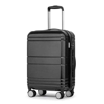 Carry On Luggage 22x14x9 Airline Approved,Hardshell Suitcase,20 Inch,Black - color: Black