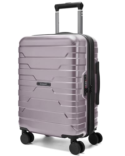 BAGSMART Carry-On Luggage 20" Expandable Spinner 22x14x9,Rose Purple - color: Rose Purple