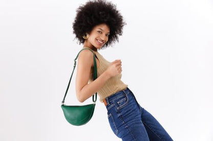 Portland Leather Goods Koala Sling Bag - Adjustable Full-Grain Leather - color: Bacalar, size: Small