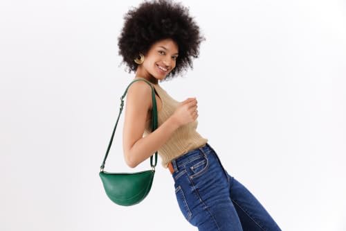 Portland Leather Goods Koala Sling Bag - Adjustable Full-Grain Leather - color: Bacalar, size: Medium