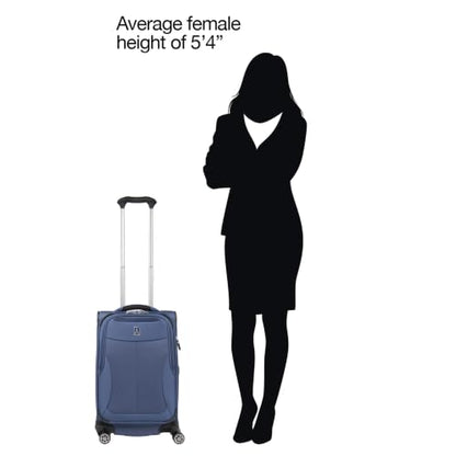 Travelpro 20" Softsided Carry-On, Expandable, TSA Lock, Ocean Blue - color: Ocean Blue, size: 20-Inch Compact Carry-on