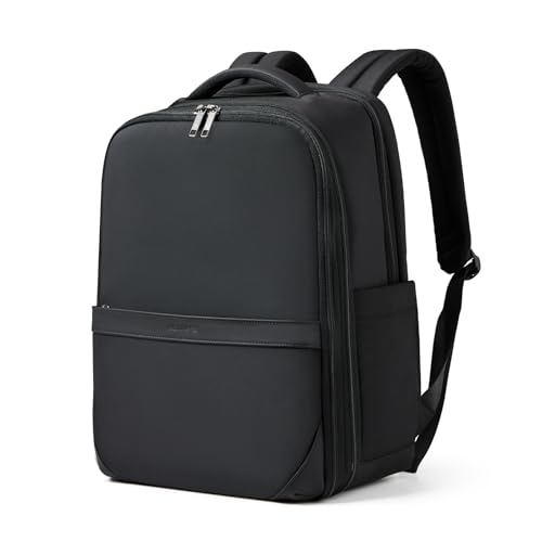Hanke Expandable Travel Backpack 17 Inch, Full-Open Laptop Backpack, Black - color: Black, size: 17 Inch