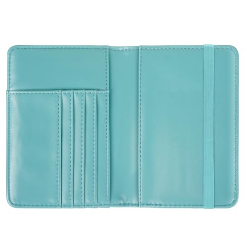Coco Rossi Passport Holder for Travel Women Slim RFID Passport Cover Wallet - color: Blue Flower
