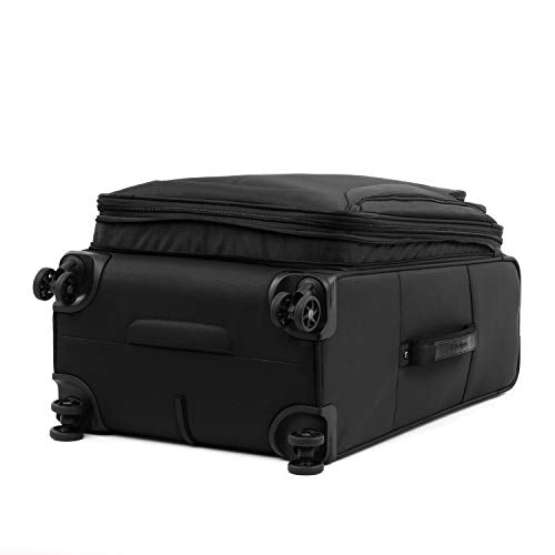 Travelpro Tourlite Softside 2-Piece Set, Expandable Luggage, 4 Spinner Wheels, Lightweight Suitcase, 21" Carry-On, 25" Checked Medium, Black - color: Black, size: 2-Piece Set (21/25)