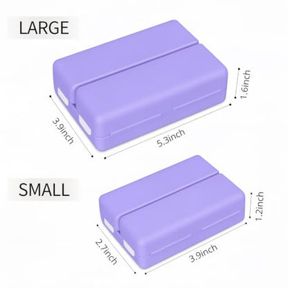 FYY Travel Pill Organizer, Pill Box Medicine Case-2pcs Purple - color: Purple, size: Large (1 Piece), Small (1 Piece)