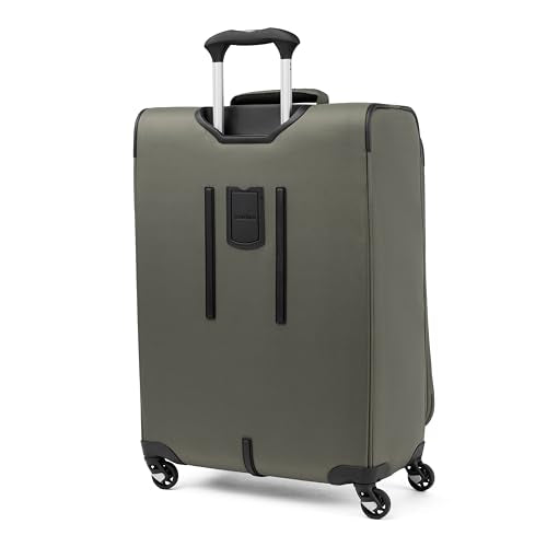 Travelpro Maxlite 5 Softside Checked Luggage Spinner, Green, 25-Inch - color: Slate Green, size: Checked-Medium 25-Inch