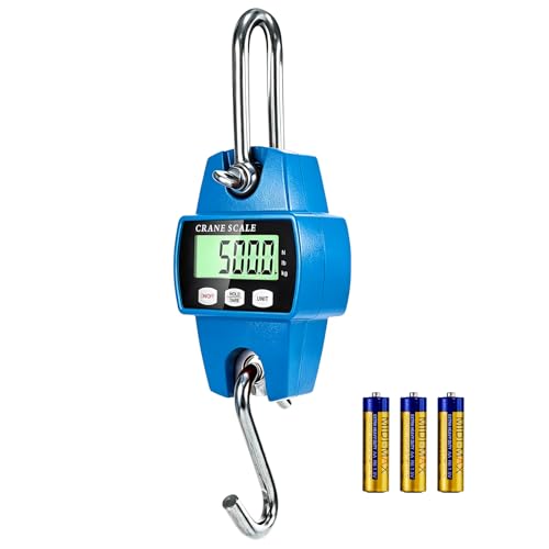 Digital Hanging Scale, 1100lb/500kg Crane Scale - color: Blue-1100lb