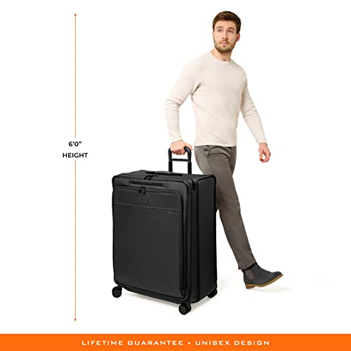 Briggs & Riley Baseline Extra Large Expandable Softside Spinner, Black - color: Black, size: 31" Checked
