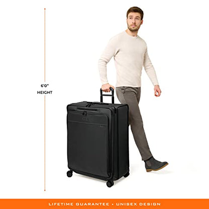 Briggs & Riley Baseline Extra Large Expandable Softside Spinner, Black - color: Black, size: 31" Checked