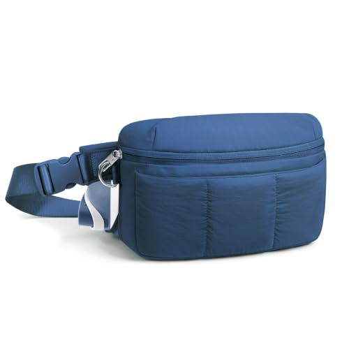 TOPEAST Waist Pack 3.5L Fanny Packs with Water Bottle Holder - color: Navy