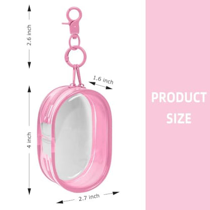 Linsaner 2 Pack Transparent Tech Pouch Storage Bags, Pink + Purple - color: A1-Pink + Purple