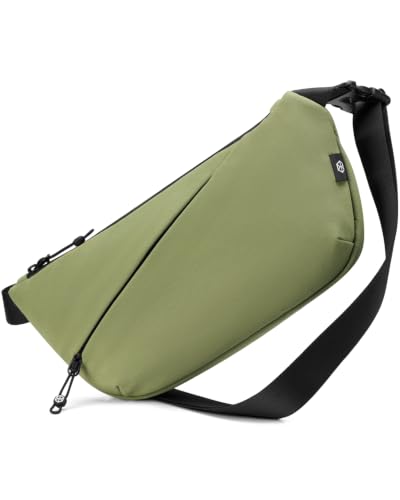 Flux 2L Sling Chest Bag with RFID Blocking Crossbody for Men Women - color: Avocado Green