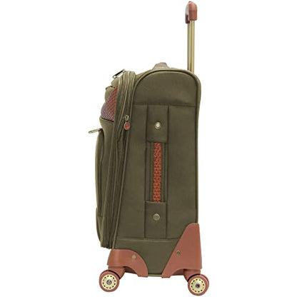 Pathfinder Carry-On Luggage with Spinner Wheels Softside Expandable 20-In Suitcase - color: Olive, size: 20-Inch Carry-On Suitcase