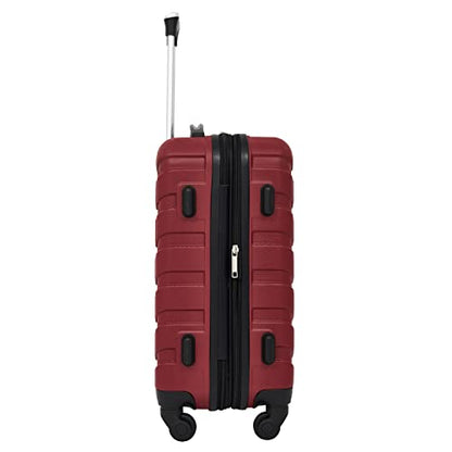 Wrangler 5 Piece Luggage & Travel Accessories Set, Red - color: Red, size: 5 Piece Set