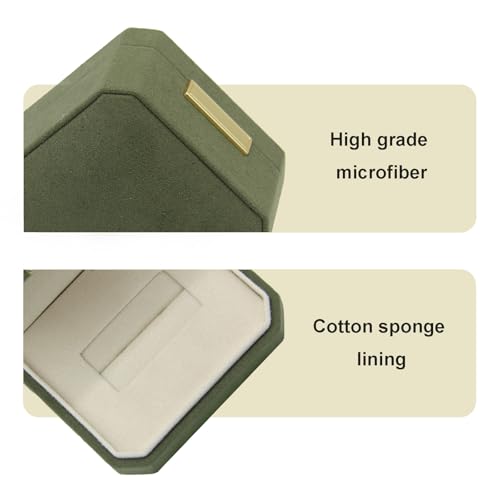 Exquisite Wedding Ring Box Small Jewelry Organizer - color: Ring Box- CQ-Dark Green