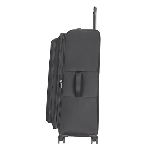 Kenneth Cole REACTION The Venturer 28-Inch Carry-On Lightweight Durable Softside 8-Wheel Spinner Cabin Size Luggage, Black - color: Black, size: Large